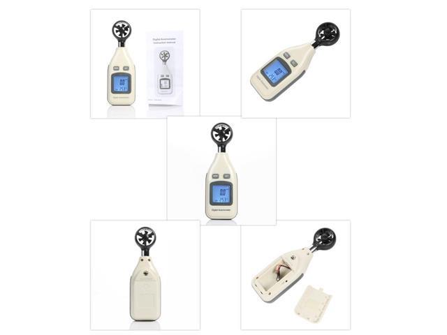 GM816A Portable Anemometer Anemometro Thermometer Wind Speed Gauge Meter Windmeter 30m/s LCD Digital Hand-held Measure Tool