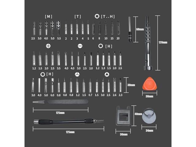 Screwdriver Set 55 in 1 Screwdrivers Repairing Tool Set for Smartphone Tablet PC Maintenance Hand Tools Kit