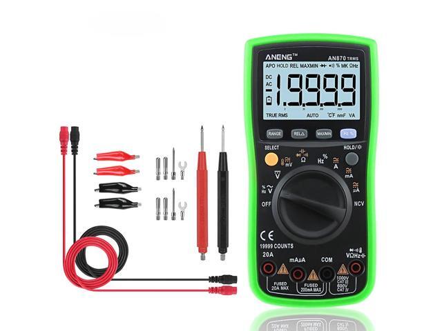 ANENG AN870 Digital Multimeter 19999 Counts Profissional Transistor Electrical Tester 600v Multi Volt Esr Meter Lead Set