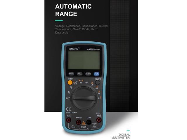 ANENG AN860B+ Tester Digital Multimeter Profesional 6000 Counts Detector Tester Peak Multimetro Meter Analogico Esr Lcr Meter - Blue