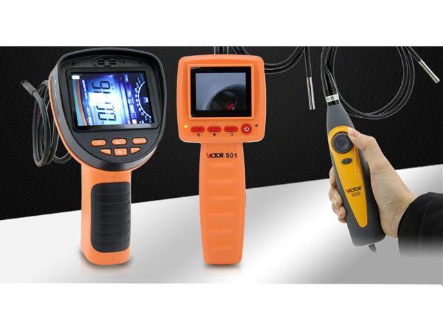 VICTOR 502 VC502 portable USB Endoscope 10mm Probe 2 Led 4XZoom Inspection Video Cam 54 Degree Angle of View