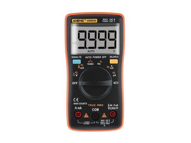 ANENG AN8009 True-RMS Digital Multimeter Transistor Tester Capacitor Tester Automotive Electrical Capacitance Meter Temp Diode - Orange