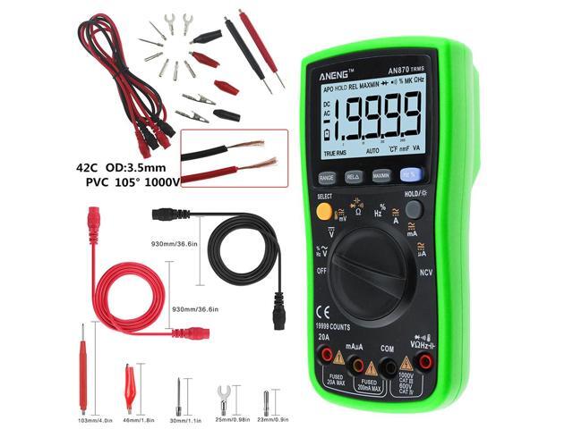 ANENG AN870 Digital Multimeter 19999 Counts Profissional Transistor Electrical Tester 600v Multi Volt Esr Meter Lead Set