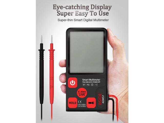 BSIDE ADMS7 Smart Digital Multimeter 3.5'' LCD 3-Line Display Voltmeter with Analog Bargraph DMM with AVD06 Voltage Detector Kit