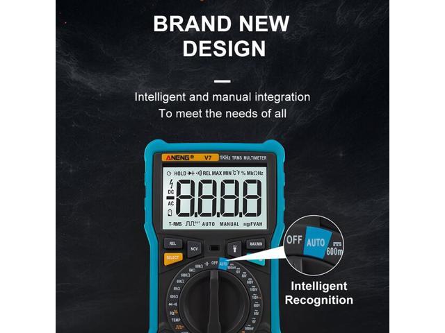 ANENG V7 Digital Multimeter 6000 Counts Avometer Transistor Capacitor Tester Multimetro Digital Profissional Lcr Meter Multimetr - Blue