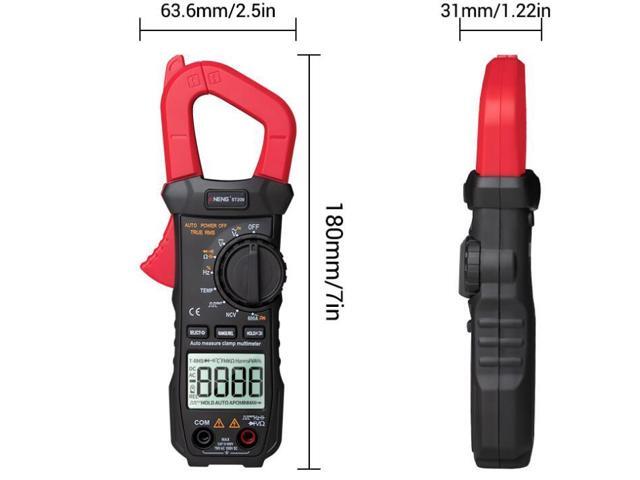 ANENG ST209 Digital Multimeter Clamp Meter 6000 Counts True RMS Amp DC/AC Current Clamp tester Meters Voltmeter 400v Auto Range - Red