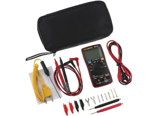 ANENG AN8009 True-RMS Digital Multimeter Transistor Tester Capacitor Tester Automotive Electrical Capacitance Meter Temp Diode - Red