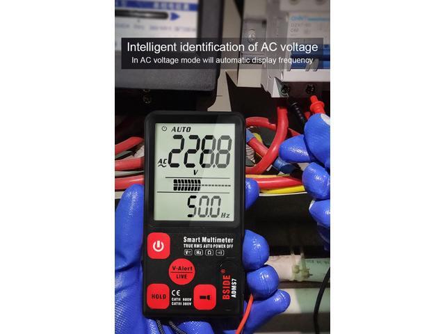 BSIDE ADMS7 Smart Digital Multimeter 3.5'' LCD 3-Line Display Voltmeter with Analog Bargraph DMM with AVD06 Voltage Detector Kit