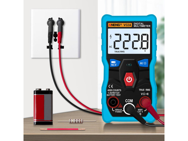 ANENG V02A Measurement Digital Multimeter Counts Digital Multimeter Profesional Capacitor Tester Esr Meter Richmeters Testers - Blue