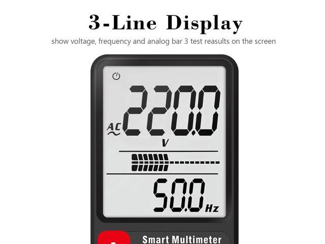 BSIDE ADMS9 Digital Multimeter 3.5" LCD 3-Line Display 9999 Counts TRMS Auto Range Voltage Capacitance Diode Resistance