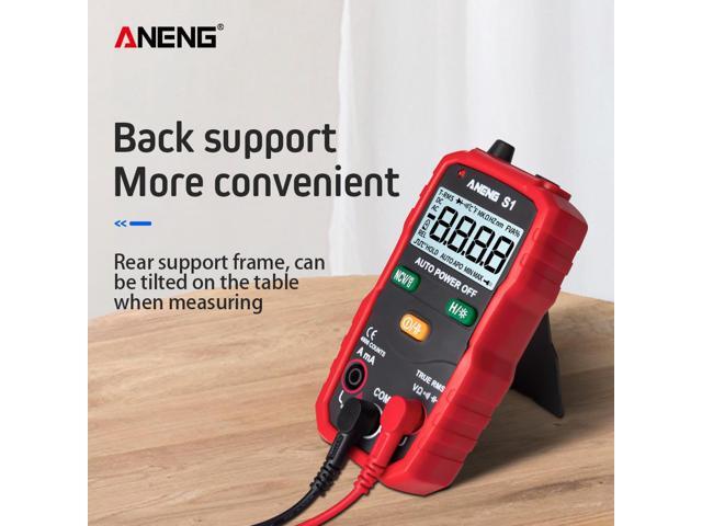 ANENG S1 Digital Multimeter True RMS Auto Range Professional LCD Automatic Smart Multimeters Voltage Ammeter Tester - Red