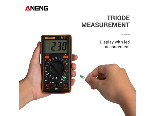 ANENG M1 Handheld Digital Multimeter LCD Backlight High Precision AC/DC Voltage Current Resistance Transistor Continuity Tester Overload Protection...