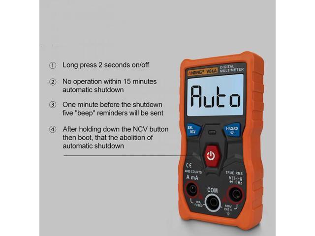 ANENG V04A Measurement Digital Multimeter Testers Automotive Electrical Comprobador Transistor Tester Multitester Multimetro - Orange