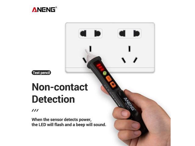 ANENG AC 12V-1000V Non-Contact Digital Voltage Teste Pen Volt Detector Pen Adjustable Range Siren Light Alarm Multimeter Outlet Tester Circuit...