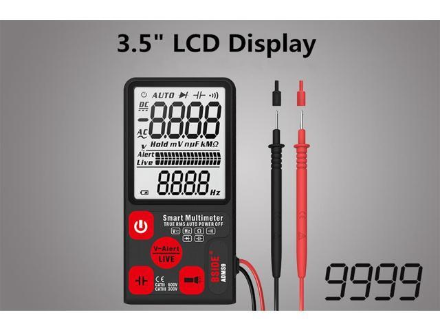BSIDE ADMS9 Digital Multimeter 3.5" LCD 3-Line Display 9999 Counts TRMS Auto Range Voltage Capacitance Diode Resistance
