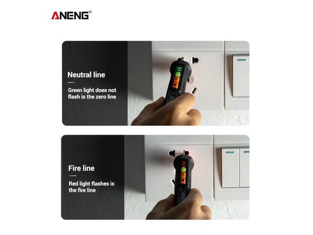 ANENG AC 12V-1000V Non-Contact Digital Voltage Teste Pen Volt Detector Pen Adjustable Range Siren Light Alarm Multimeter Outlet Tester Circuit...