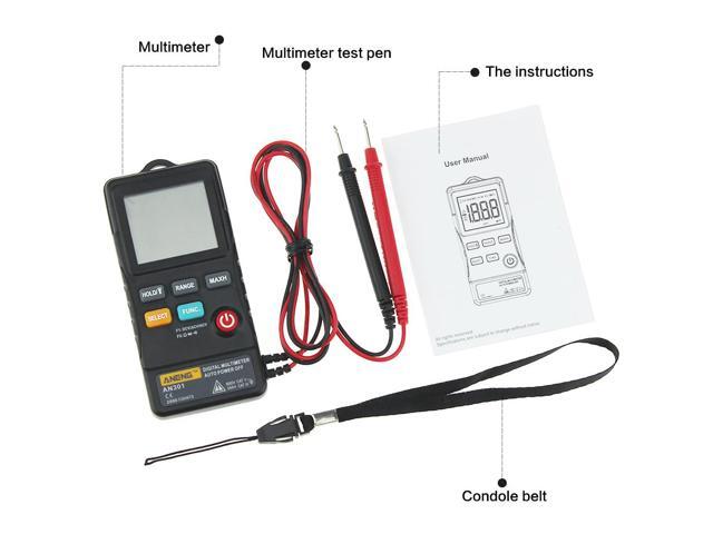 ANENG AN301 True Rms Digital Multimeter Tester Esr Meter Transistor Testers Automatic Multimetro Profesional Profesional Car - Black
