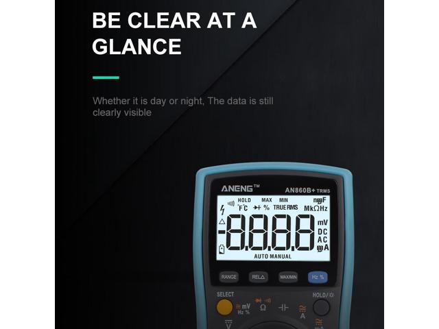 ANENG AN860B+ Tester Digital Multimeter Profesional 6000 Counts Detector Tester Peak Multimetro Meter Analogico Esr Lcr Meter - Blue