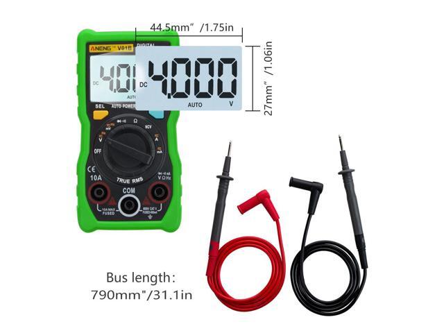 ANENG V01B 4000 Counts Digital Multimeter Comprobador Automotive Electrical Dmm Transistor Tester Capacitance Meter Test Point - Green