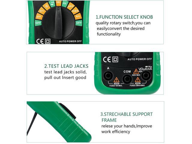 3.5 inch LCD Display Digital Multimeter Temperature Capacitance Frequency Test Auto Power Off Low Voltage Indication Backlight