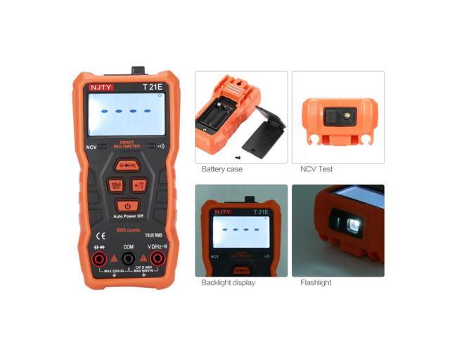 T21E 5999 Counts Backlight NCV Digital Multimeter AC/DC Voltmeter True RMS Diode Resistence Cap HZ Tester Data Hold