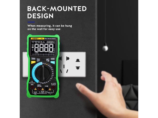 ANENG V8 Digital Multimeter Profesional 8000 Counts True RMS Transistor Tester Analog Transistor Multimetro Multimetr Multiteste - Green