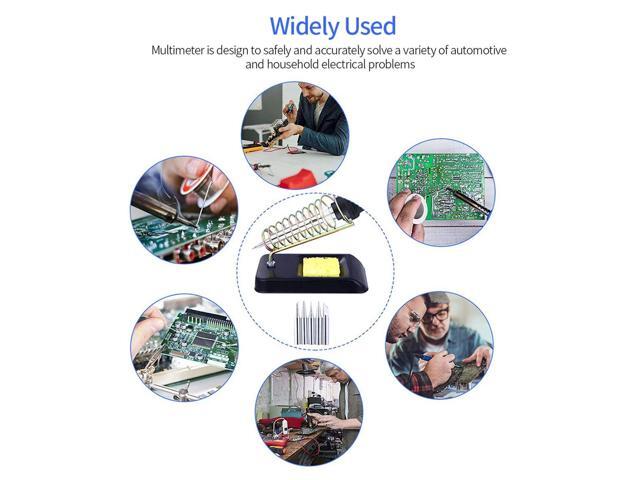 Electric Soldering Iron Kit 60W Adjustable Temperature Welding Tool with 5 Piece Solder Iron Tips Portable PU Carry Bag