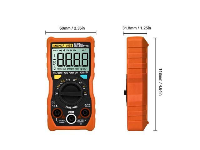 ANENG V03B LCD Analog Digital Multimeter Tester 4000 Counts Multimetro Esr Meter Multimeter Auto Power Off Peak Auto Meter - Orange