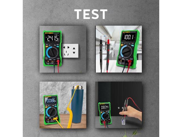 ANENG V8 Digital Multimeter Profesional 8000 Counts True RMS Transistor Tester Analog Transistor Multimetro Multimetr Multiteste - Green