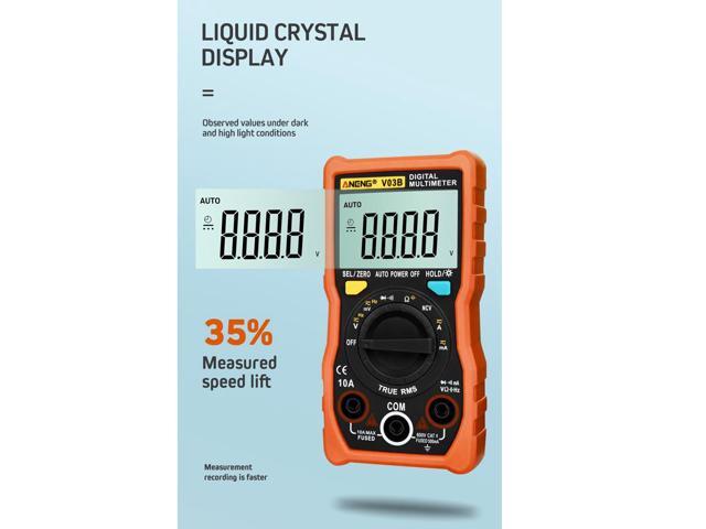 ANENG V03B LCD Analog Digital Multimeter Tester 4000 Counts Multimetro Esr Meter Multimeter Auto Power Off Peak Auto Meter - Orange
