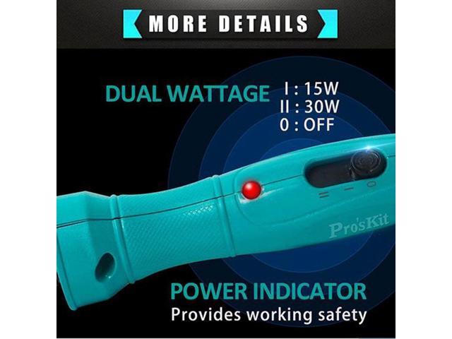 New Pro'skit SI-139H 220V Adjustable Double Power Electricity Soldering Iron 15W/30W Welding Solder Rework Station Heat Pencil Repair Tools