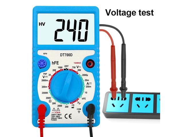 Large Screen Digital Multimeter Buzzer Overload Protection Mini Wave Output Voltmeter Tester for DC Voltage AC Voltage Measuring