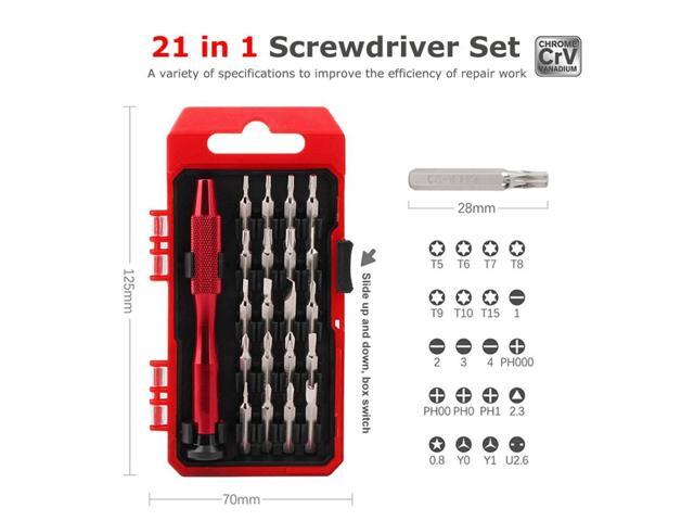 21 in 1 Precision Screwdriver Set Paint Handle Suit Magnetic Screwdriver Repair Tools Set Screwdriver Kit Repair Tool