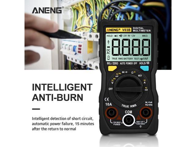 ANENG V03B LCD Analog Digital Multimeter Tester 4000 Counts Multimetro Esr Meter Multimeter Auto Power Off Peak Auto Meter - Black
