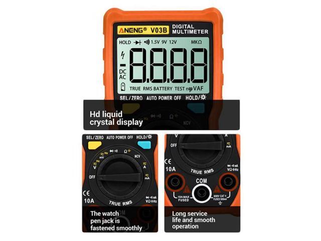 ANENG V03B LCD Analog Digital Multimeter Tester 4000 Counts Multimetro Esr Meter Multimeter Auto Power Off Peak Auto Meter - Orange
