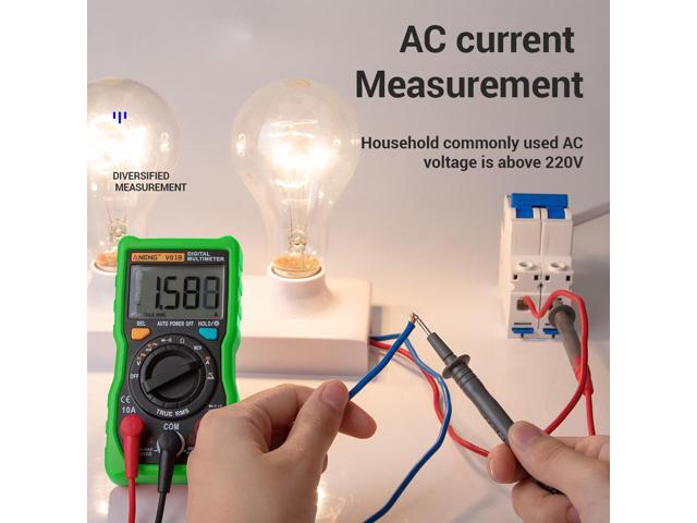 ANENG V01B 4000 Counts Digital Multimeter Comprobador Automotive Electrical Dmm Transistor Tester Capacitance Meter Test Point - Green