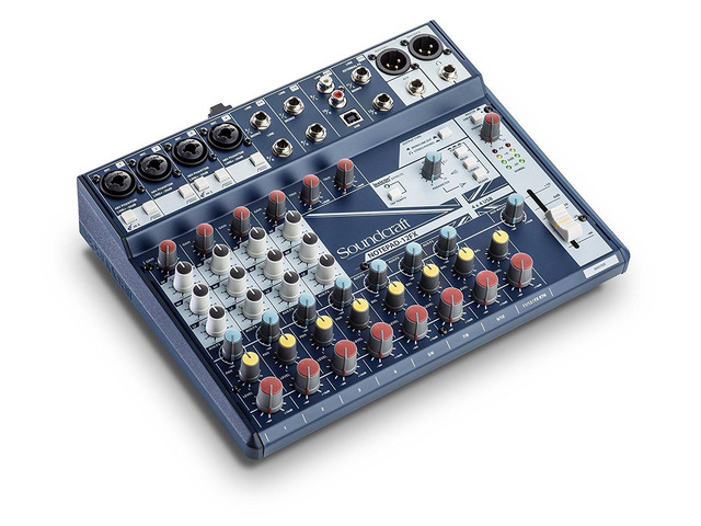 Soundcraft NOTEPAD-12FX; 12CH DESKTOP MIX MIXER W/ USB, 3 BAND EQ AND LEXICON EFFECTS