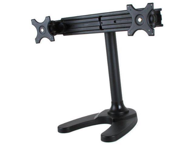 Dual Monitor Stand, Free Standing Sliding Arm Monitor Mount for Two LCD Screens