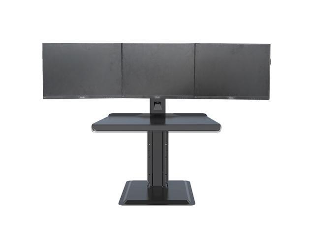 Rocelco Tripe Monitor Height-Adjustable Workstation (Black)