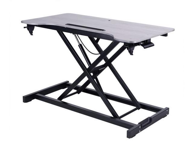 Rocelco VADR-G Sit To Stand Hi-Lift Adjustable Height Desk Riser (GREY)