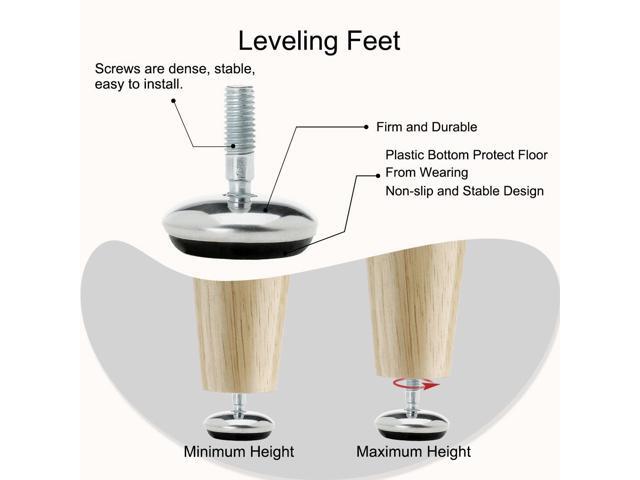 M6 x 13 x 30mm Leveling Feet Adjustable Leveler for Furniture Chair Leg 4pcs