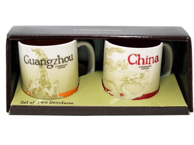 Starbucks Global Icon Series Guangzhou and China Demitasse Mugs, 3 Oz (Set of 2)
