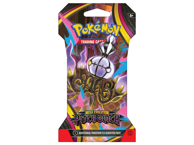 Pokemon ME5 Mega Evolution Pitch Black Sleeved Booster Pack Mega Chandelure ex