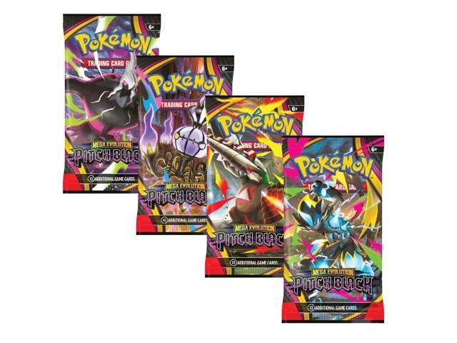 Pokemon ME5 Mega Evolution Pitch Black Art Set 4 Booster Packs (One of Each Artwork)