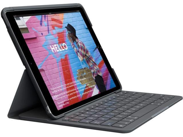 Logitech Slim Folio Protective Bluetooth Keyboard Case for 10.2" iPad 9th Gen (Graphite) - image 12