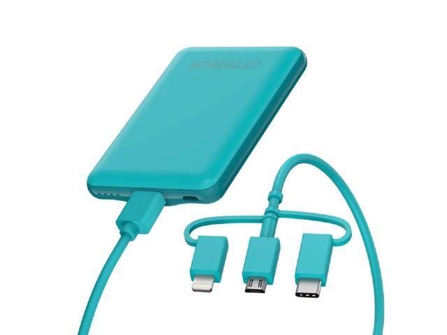 OtterBox Portable Charging Kit 5,000 mAh with 3-in-1 Cable - Rock Candy (Blue)