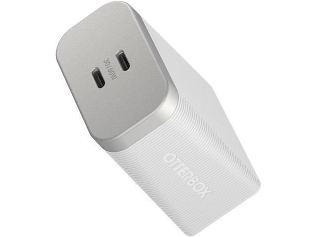 OtterBox Premium Pro USB-C Fast Wall Charger 60W Dual Port - White