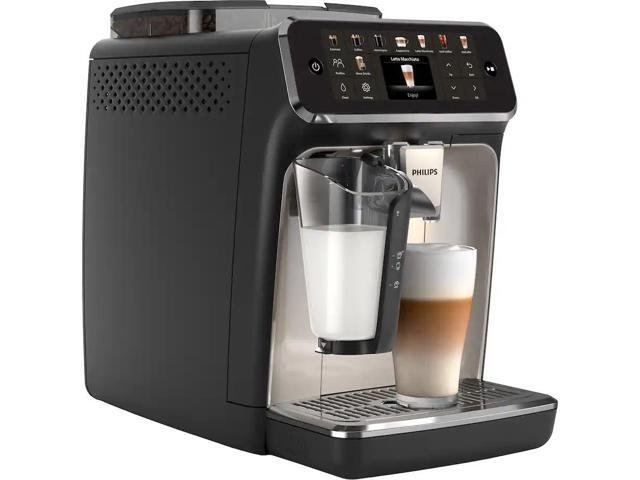 Philips - 5500 Fully Automatic Espresso Machine with LatteGo Milk Frother, Grey Chrome - Black/Silver - image 3