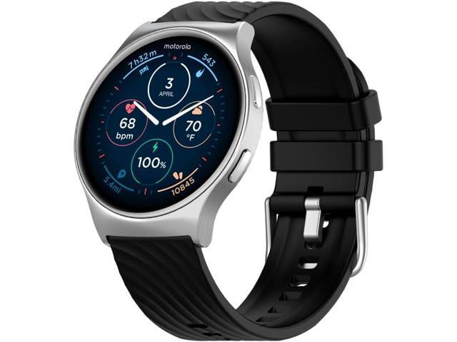 Motorola Moto Watch 120 - Premium Bluetooth AMOLED Display Smartwatch - Silver Motorola Moto Watch 120 - Premium Bluetooth AMOLED Display Smartwatch - Silver