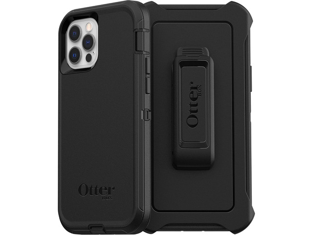 OtterBox DEFENDER SERIES Case for iPhone 12 & iPhone 12 Pro - Black